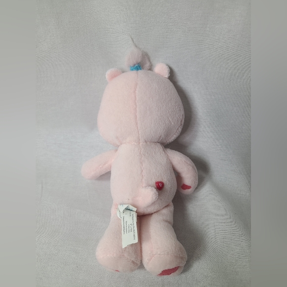 Care Bears TRUE HEART BEAR, Pastel Pink, 8" Plush 2007 Star Rare - Picture 4 of 5